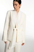 Şal Detaylı Blazer Ceket