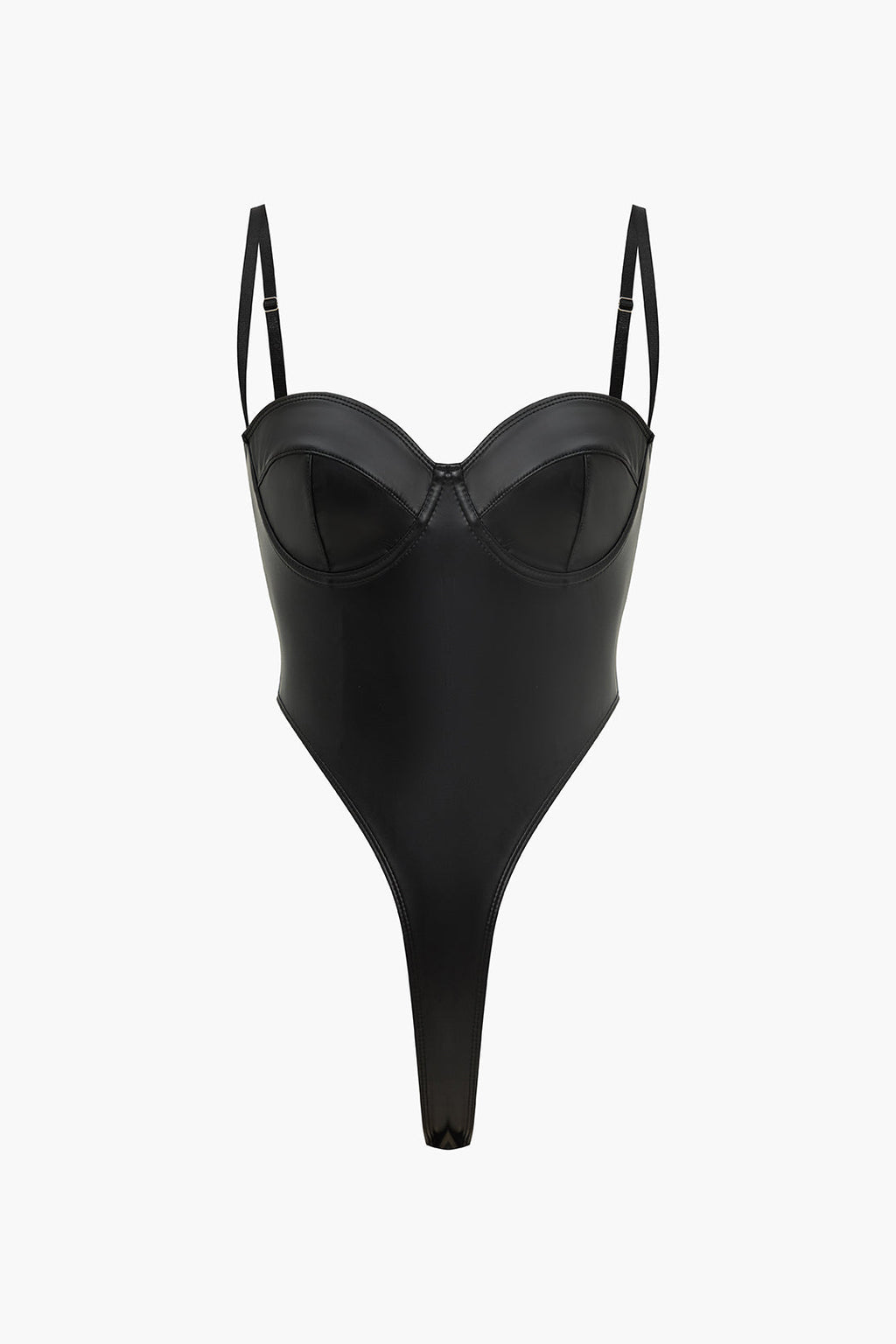 Düz Renkli Askılı Büstiyer Bodysuit