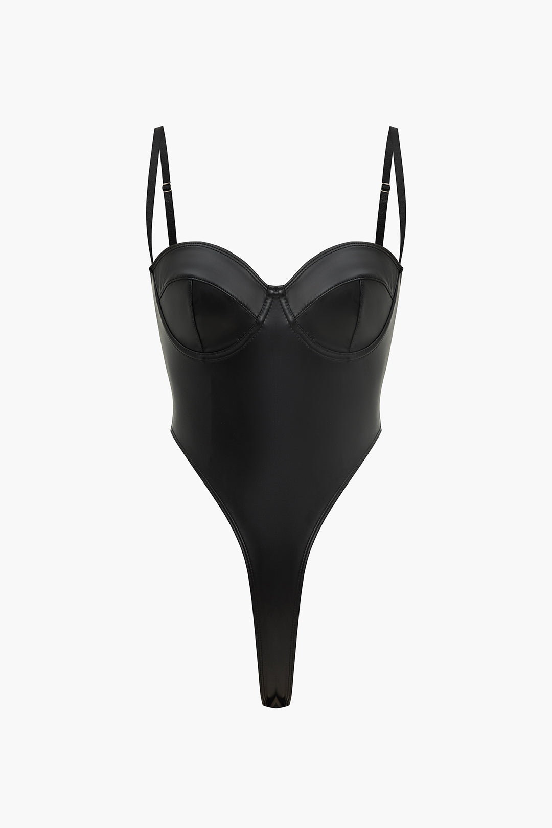 Düz Renkli Askılı Büstiyer Bodysuit