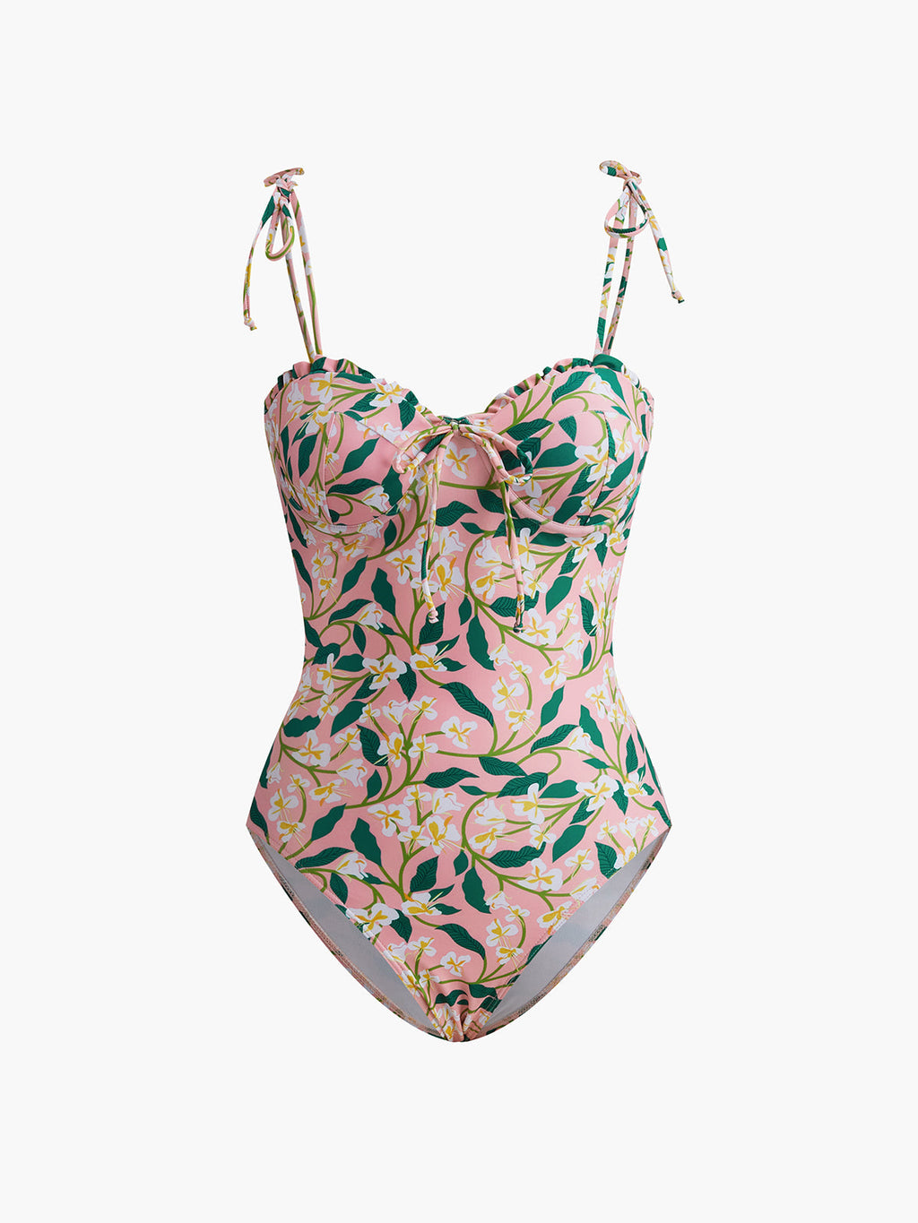 Floral Bağlama Askı Mayo