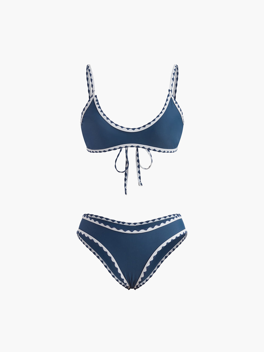 Kontrast Trim Düğümlü Bikini Seti