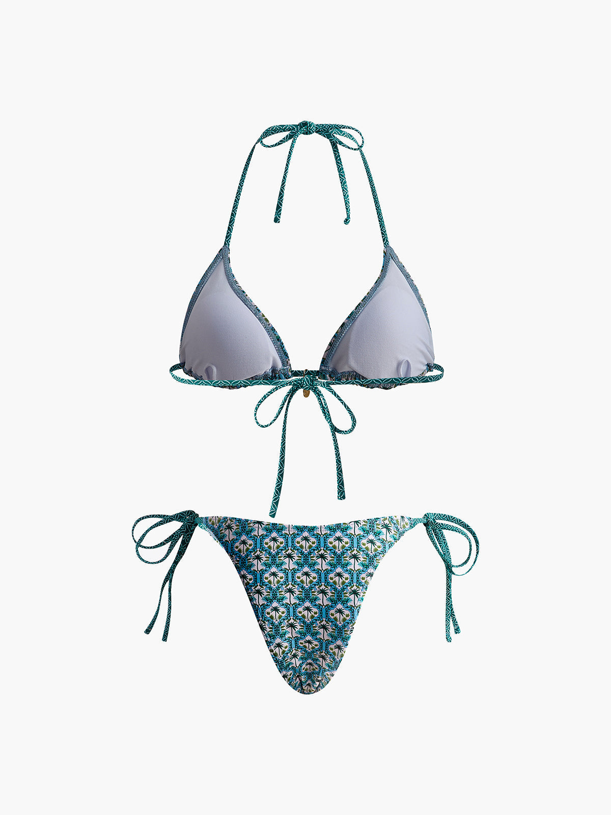 Azura Akdeniz Desenli Halter Bikini Takımı