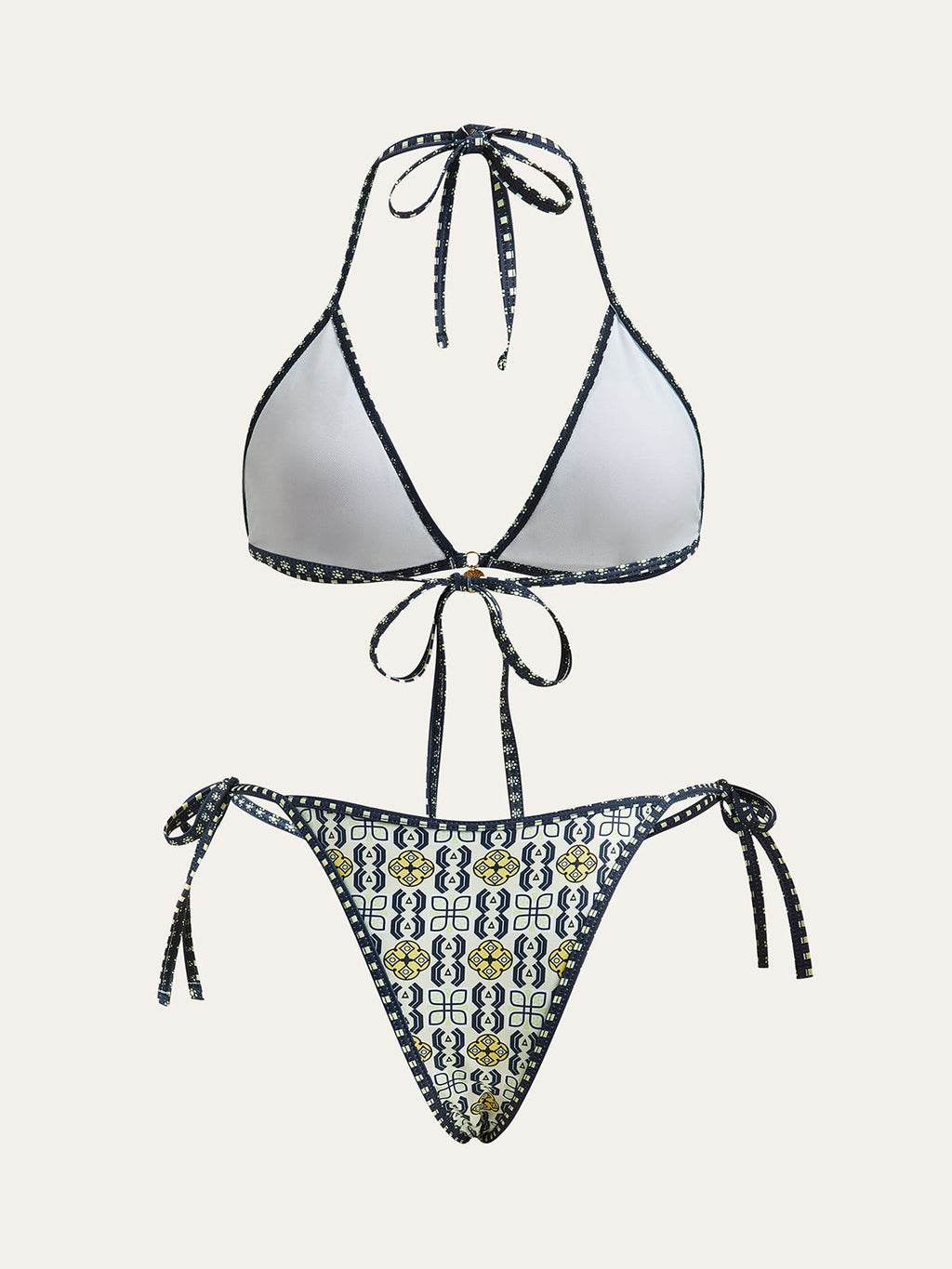 Desenli Halter Bikini Takımı Çok Renkli Jarse