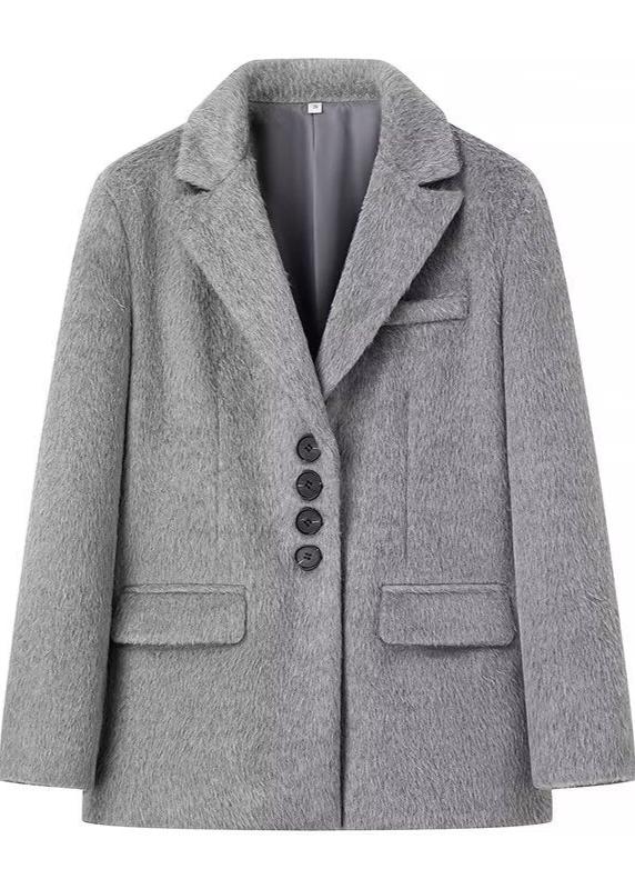 Bella Oversize Yün Dokulu Blazer Ceket