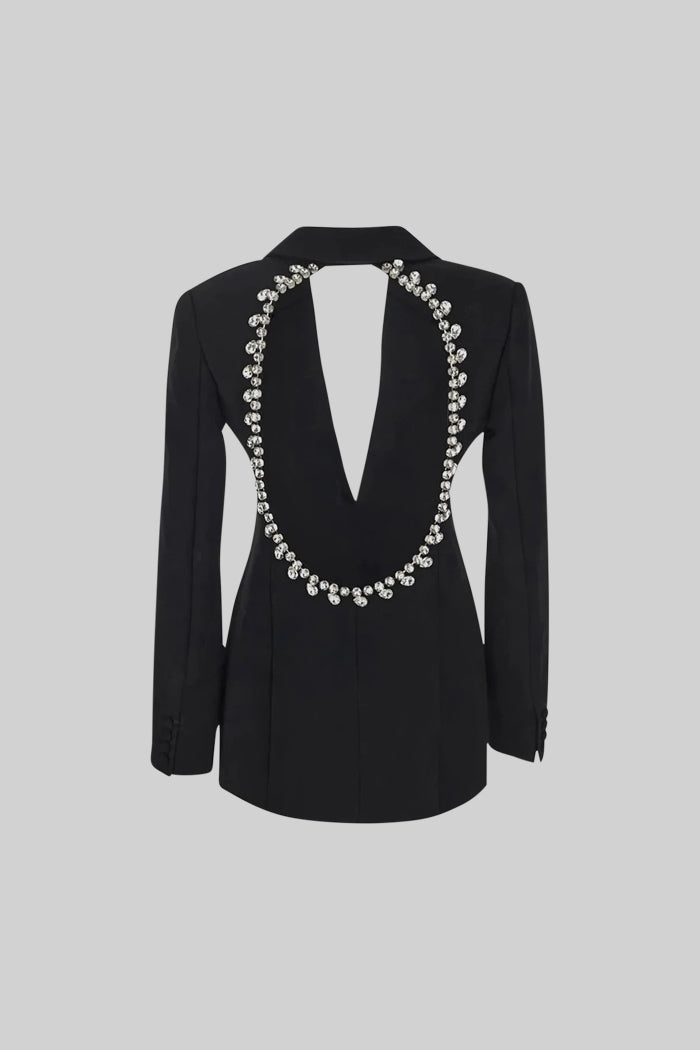 Sırt işlemeli blazer ceket