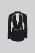 Sırt işlemeli blazer ceket
