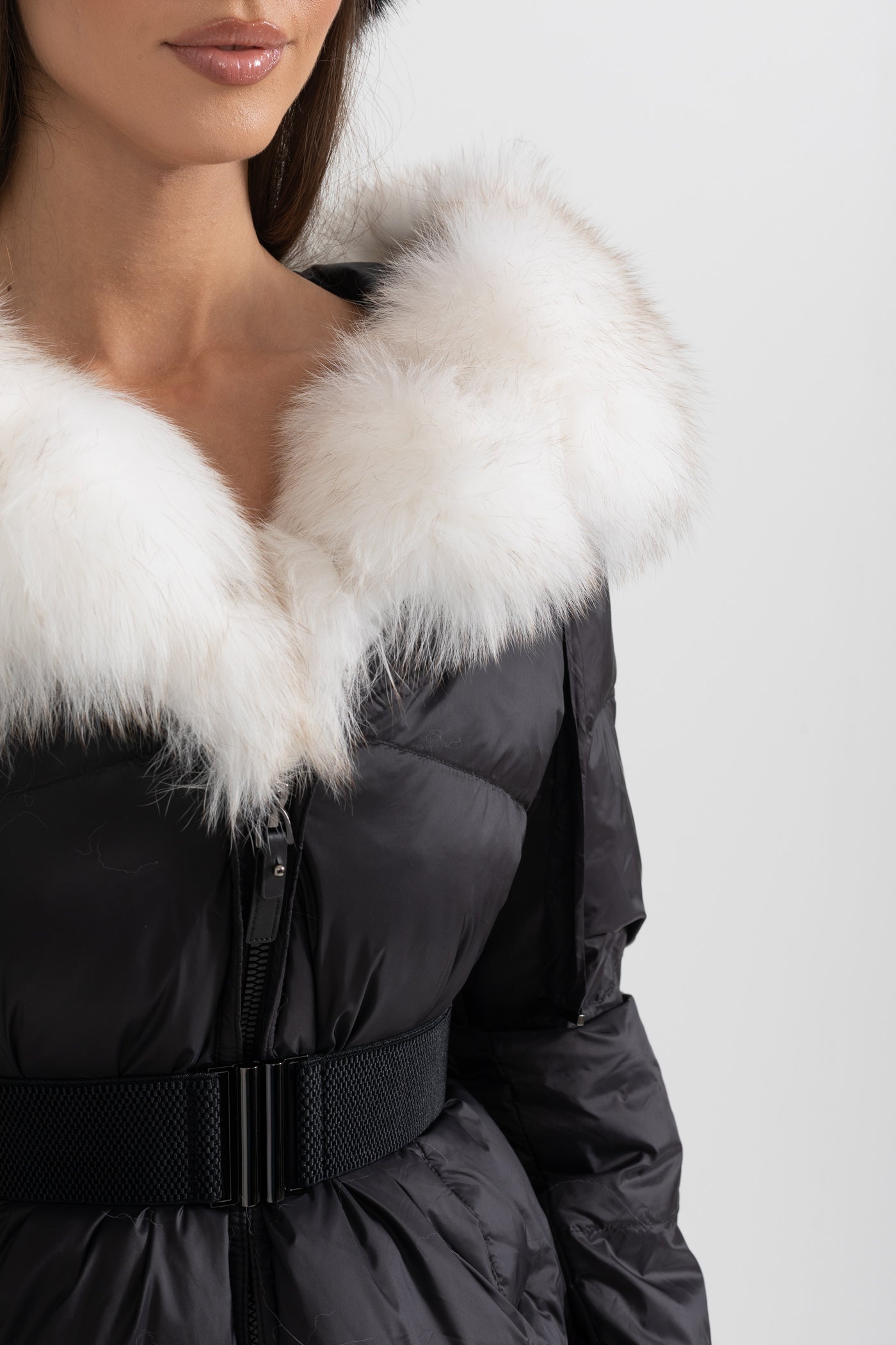 kürk yaka puffer mont