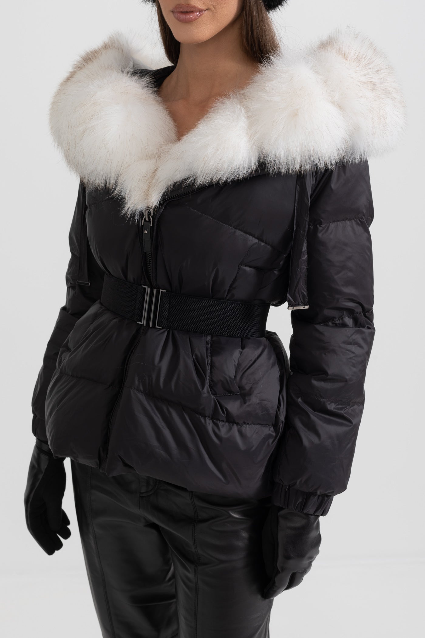 kürk yaka puffer mont