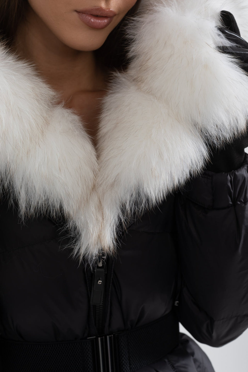 kürk yaka puffer mont
