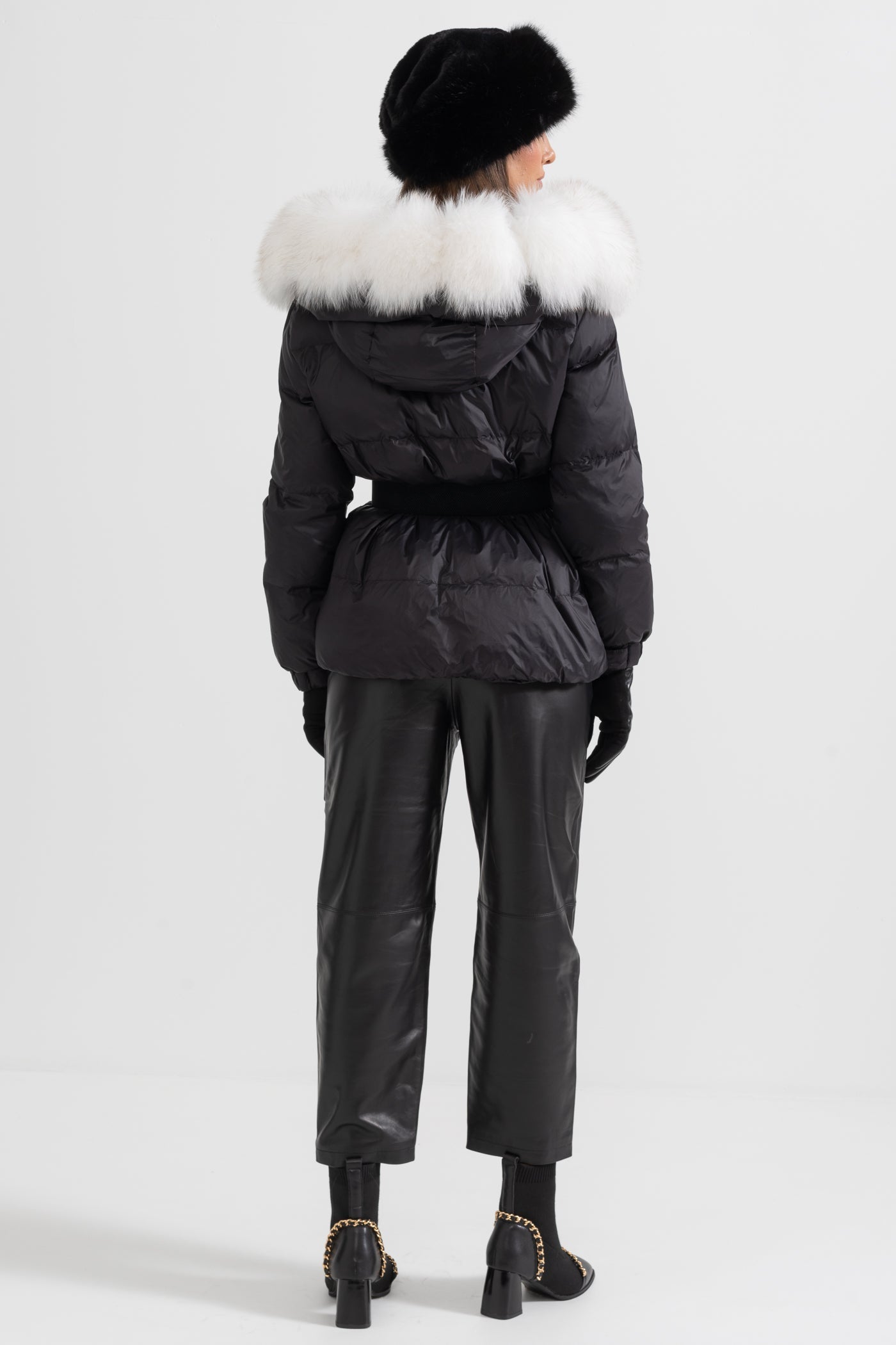 kürk yaka puffer mont