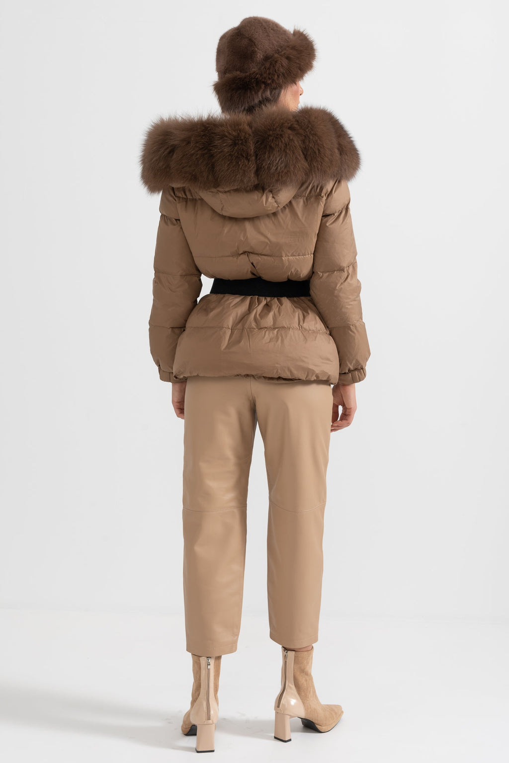 kürk yaka puffer mont