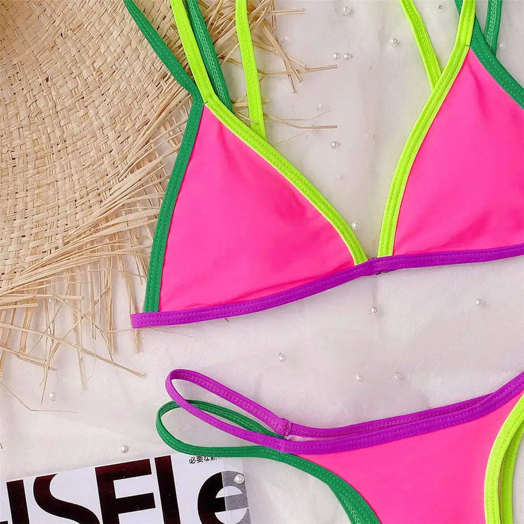 Yüksek Bacak Kesimli Bikini Takımı
