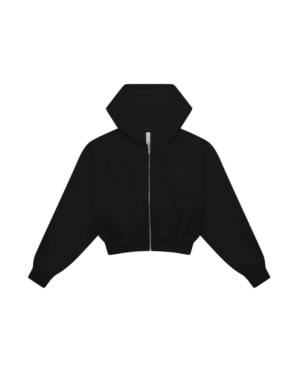 Fermuarlı Crop Hoodie