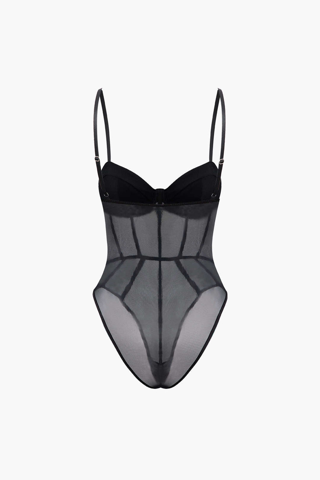 Şeffaf Büstiyer Korseli Bodysuit
