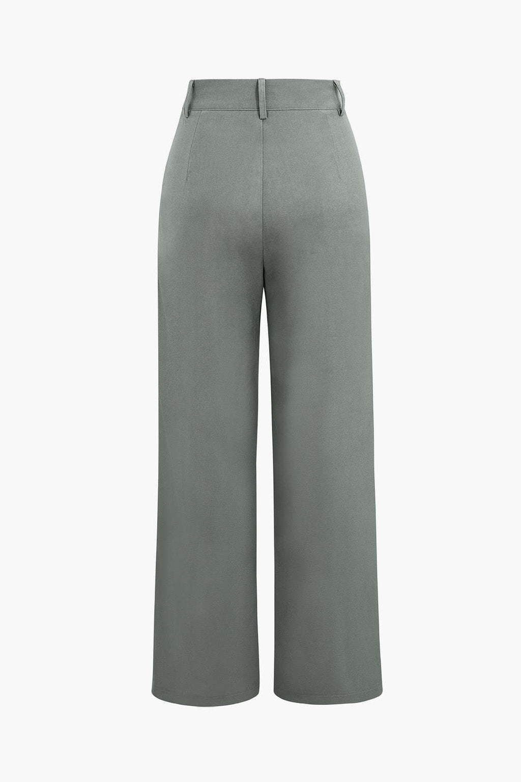 Drape Wrap Düz Paça Takım Pantolon