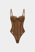 File Detaylı Korse Büstiyer Bodysuit