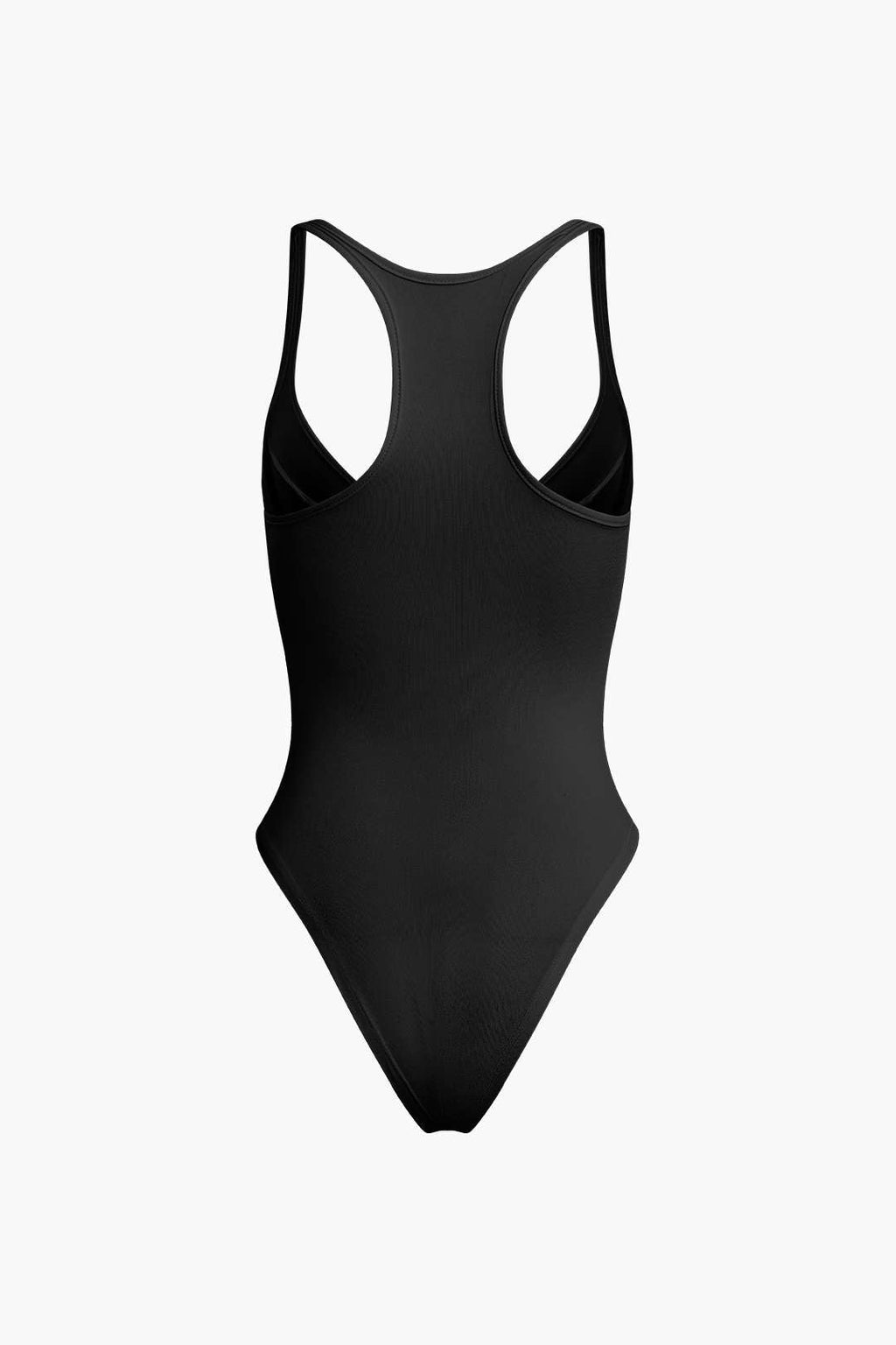 Düz Renk Derin V Yaka Bustiyer Bodysuit