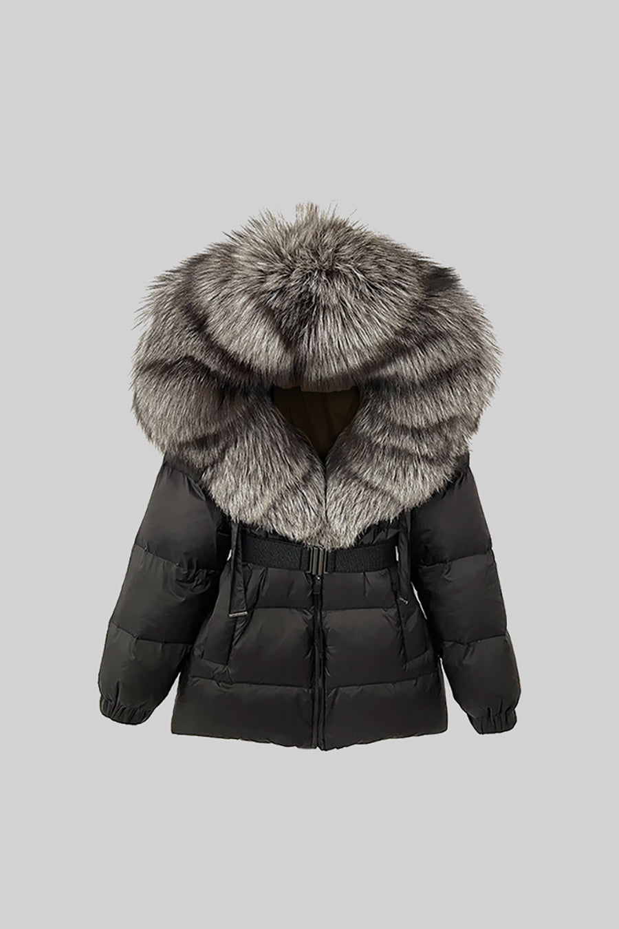 kürk yaka puffer mont