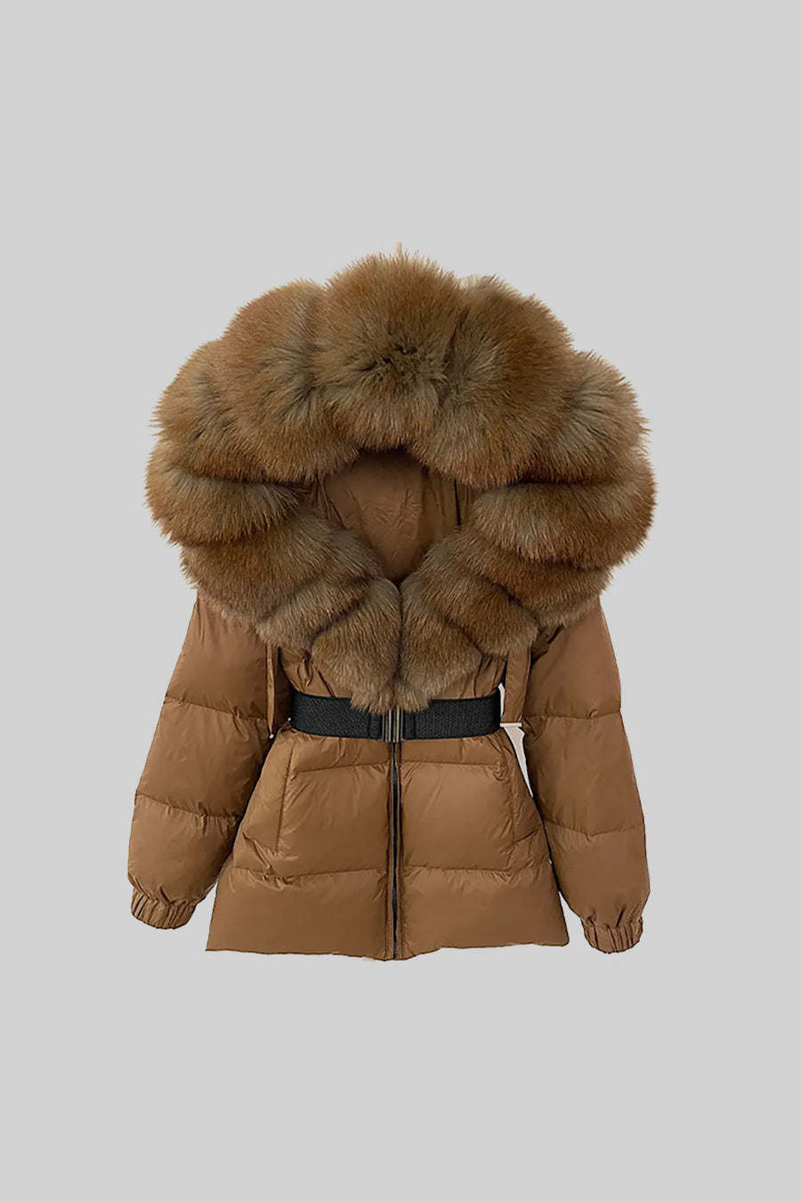 kürk yaka puffer mont
