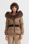 kürk yaka puffer mont