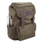 Waterproof Waxed Canvas Backpack for Men Travel Rucksack Leather