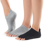 toesox Low Rise Half Toe Grip Socks 2-Pack